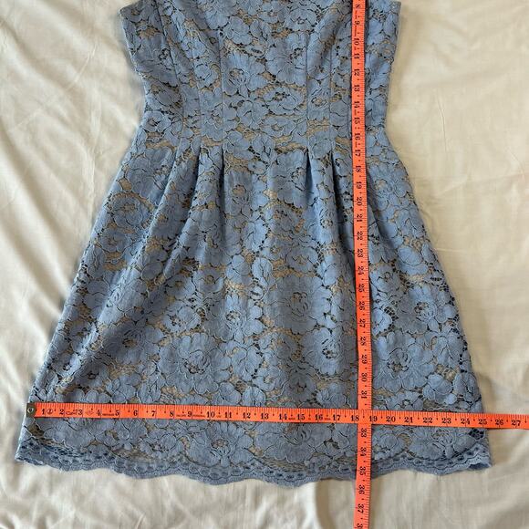 Vince Camuto Women's 6 Light Blue Lace Sleeveless Dress - Picture 4 of 8